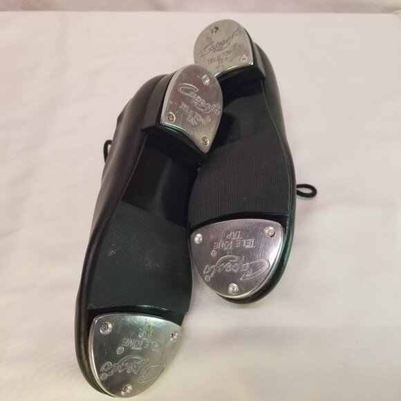 Kid's Boy's Black Capezio Tie Tap Shoes Size 2.5M - Picture 4 of 7